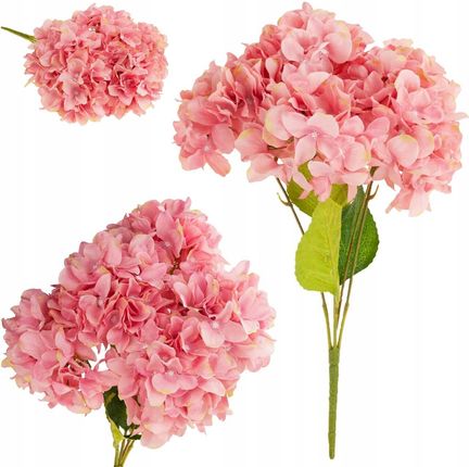 Bukiet Hortensji 5 Kwiatów Hortensja Różowa 50CM