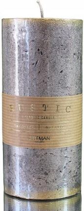 Świeca świeczka szampan Rustic Patyn walec H15