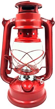 Lampa Naftowa Ogrodowa Czerwona 24cm Z Knotem