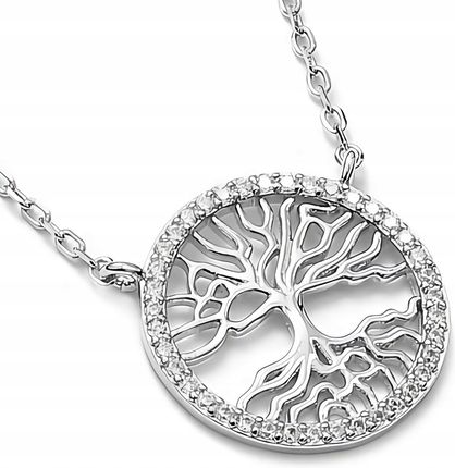 Mo-Biżuteria Łańcuszek Srebrny Drzewko