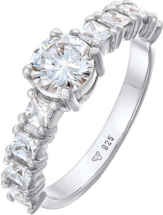 Elli Pierścień Pierścionek Zaręczynowy Elegancki Z Kryształami Cyrkonii W Srebrze 925 Sterling Silver Pierścionki