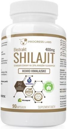 Progress Labs Shilajit Extract Mumio Himalajskie 400Mg 90 Kaps