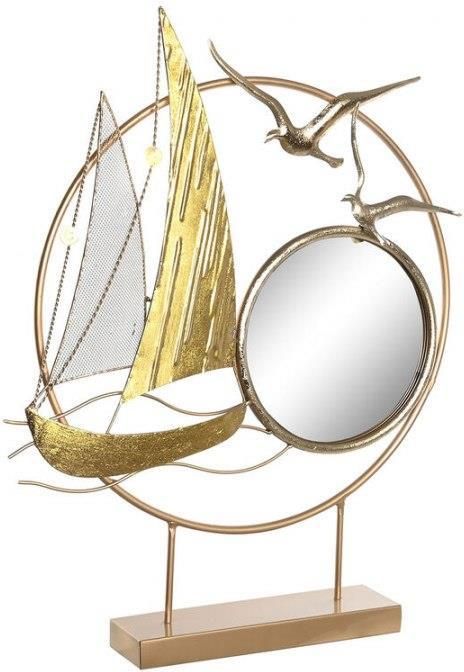 Dkd Home Decor Figurka Dekoracyjna Lustro Złoty Metal Śródziemnomorski ...