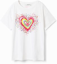 Desigual T-Shirt 23SGTK20 Biały Regular Fit