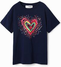Desigual T-Shirt 23SGTK20 Granatowy Regular Fit
