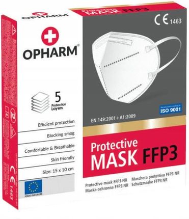 Opharm 15X Polska Maska Ffp3 Ochronna Antywirusowa