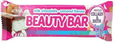 BEAUTY BAR Baton czekoladowo-kokosowy z kolagenem i biotyną Activlab Pharma, 50g