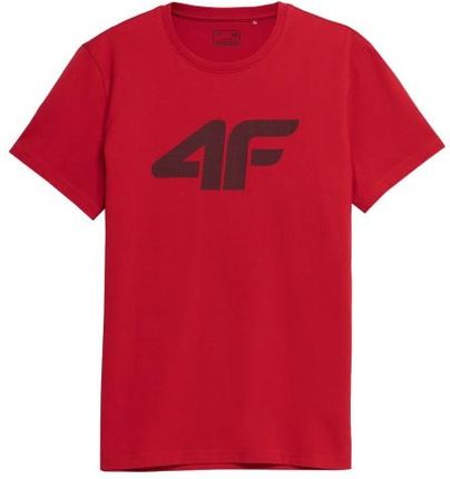 Męska koszulka sportowa 4F SS23 TSHM537 czerwony 62S M