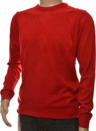 Sweter sweterek męski czerwony z kaszmirem 3XL