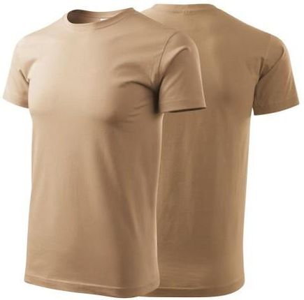 Koszulka piaskowa z krótkim rękawem z logo na sercu męska z nadrukiem logo firmy 160g BASIC129 kolor 08 koszulka krótki rękaw