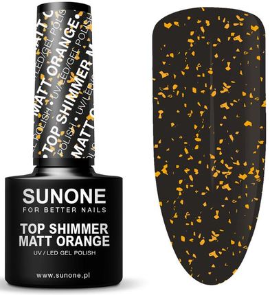 Sunone Top Shimmer Matt Orange Top Hybrydowy 5g 