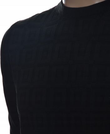 Sweter męski z kaszmiru i wełny merynosów L czarny