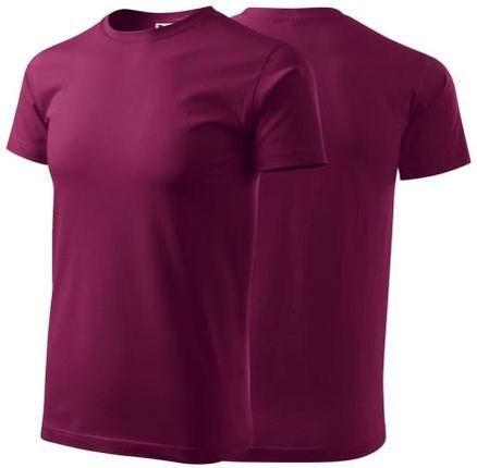 Koszulka fuksjowa z krótkim rękawem z logo na sercu męska z nadrukiem logo firmy 160g BASIC129 kolor 43 koszulka krótki rękaw