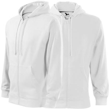 Bluza biała męska z logo na sercu z nadrukiem logo firmy 300g 410 kolor 00 bluza trendy zipper