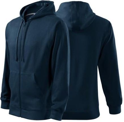 Bluza granatowa męska z logo na sercu z nadrukiem logo firmy 300g 410 kolor 02 bluza trendy zipper