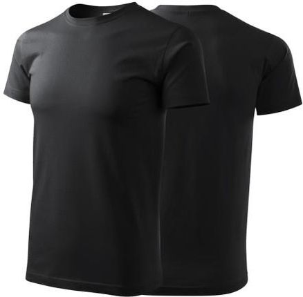 Koszulka ebony gray z krótkim rękawem z logo na sercu męska z nadrukiem logo firmy 160g BASIC129 kolor 94 koszulka krótki rękaw