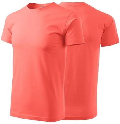 Koszulka coral z krótkim rękawem z logo na sercu męska z nadrukiem logo firmy 160g BASIC129 kolor A1 koszulka krótki rękaw