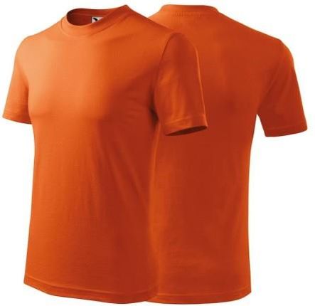 Koszulka pomarańczowa z krótkim rękawem z logo na sercu unisex z nadrukiem logo firmy 200g HEAVY110 kolor 11 koszulka krótki rękaw