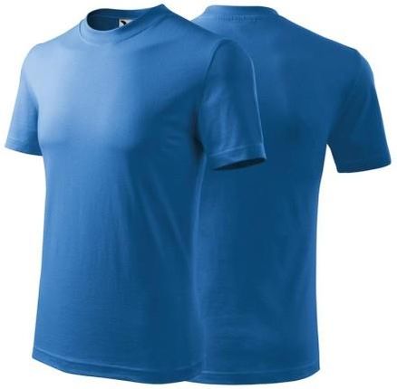 Koszulka lazurowa z krótkim rękawem z logo na sercu i plecach unisex z nadrukiem logo firmy 200g HEAVY110 kolor 14 koszulka krótki rękaw