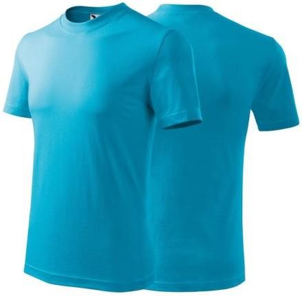 Koszulka turkusowa z krótkim rękawem z logo na sercu unisex z nadrukiem logo firmy 200g HEAVY110 kolor 44 koszulka krótki rękaw