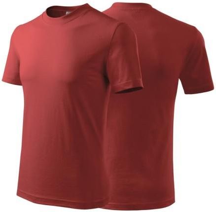 Koszulka bordowa z krótkim rękawem z logo na sercu unisex z nadrukiem logo firmy 200g HEAVY110 kolor 13 koszulka krótki rękaw