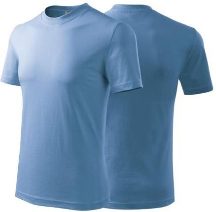 Koszulka błękitna z krótkim rękawem z logo na sercu unisex z nadrukiem logo firmy 200g HEAVY110 kolor 15 koszulka krótki rękaw