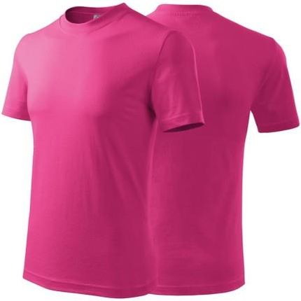 Koszulka czerwień purpurowa z krótkim rękawem z logo na sercu i plecach unisex z nadrukiem logo firmy 200g HEAVY110 kolor 40 koszulka krótki rękaw