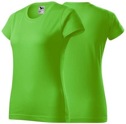 Koszulka green apple z krótkim rękawem z logo na sercu i plecach damska z nadrukiem logo firmy 160g BASIC134 kolor 92 koszulka krótki rękaw