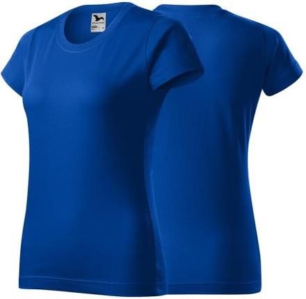 Koszulka chabrowa z krótkim rękawem z logo na sercu damska z nadrukiem logo firmy 160g BASIC134 kolor 05 koszulka krótki rękaw