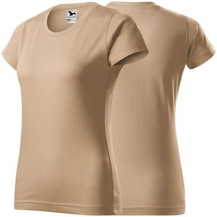Koszulka piaskowa z krótkim rękawem z logo na sercu damska z nadrukiem logo firmy 160g BASIC134 kolor 08 koszulka krótki rękaw