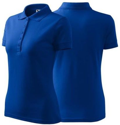 Koszulka chabrowa polo z logo na sercu i plecach damska z nadrukiem logo firmy 200g 210 kolor 05 koszulka polo