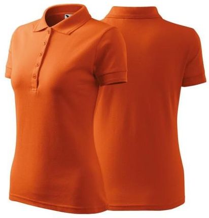 Koszulka pomarańczowa polo z logo na sercu damska z nadrukiem logo firmy 200g 210 kolor 11 koszulka polo