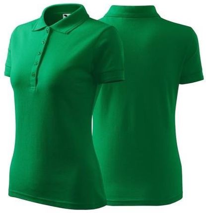 Koszulka zieleń trawy polo z logo na sercu damska z nadrukiem logo firmy 200g 210 kolor 16 koszulka polo