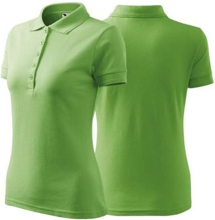 Koszulka groszkowa polo z logo na sercu i plecach damska z nadrukiem logo firmy 200g 210 kolor 39 koszulka polo