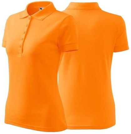 Koszulka mandarynkowa polo z logo na sercu i plecach damska z nadrukiem logo firmy 200g 210 kolor A2 koszulka polo