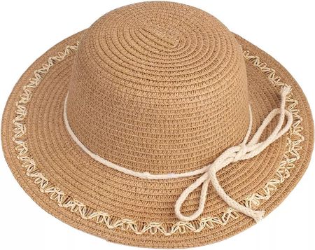 Pleciony kapelusz słomkowy z rafii ze sznurkiem