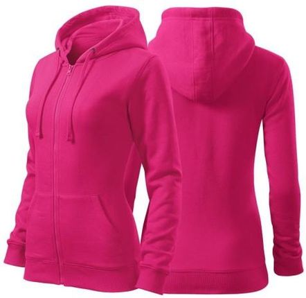 Bluza czerwień purpurowa damska z logo na sercu z nadrukiem logo firmy 300g 411 kolor 40 bluza trendy zipper