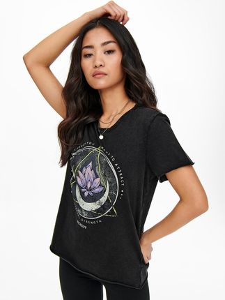 ONLY T-Shirt 15215721 Czarny Regular Fit - zdjęcie 2
