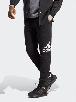 adidas Spodnie dresowe Essentials French Terry Tapered Cuff Logo Joggers HA4342 Czarny Regular Fit