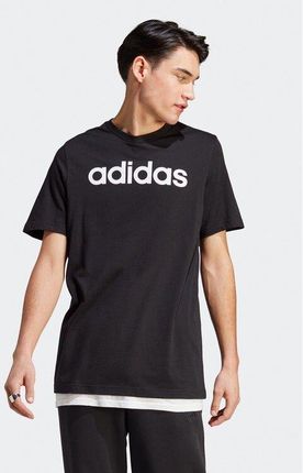 adidas T-Shirt Essentials Single Jersey Linear Embroidered Logo T-Shirt IC9274 Czarny Regular Fit