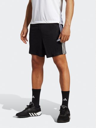adidas Szorty sportowe Train Essentials Piqué 3-Stripes Training Shorts IB8111 Czarny Regular Fit