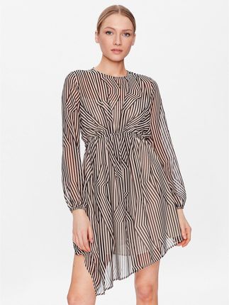 Sisley Sukienka codzienna 4W7XLV036 Beżowy Regular Fit