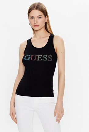 Guess Top Logo W3GP43 K9I51 Czarny Regular Fit