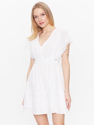 Guess Sukienka codzienna Valeria W3GK47 WFDN0 Biały Regular Fit