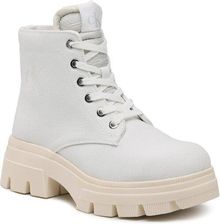 Calvin Klein Jeans Botki Chunky Boot Vintange Tongue YW0YW00947 Biały