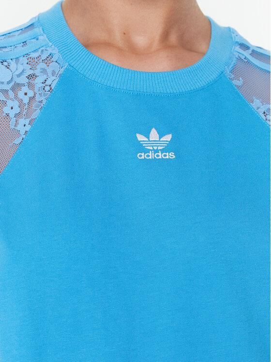 Adidas Sukienka codzienna Adicolor Classics Lace Tee Dress HC4576 Niebieski  Loose Fit - Ceny i opinie - Ceneo.pl