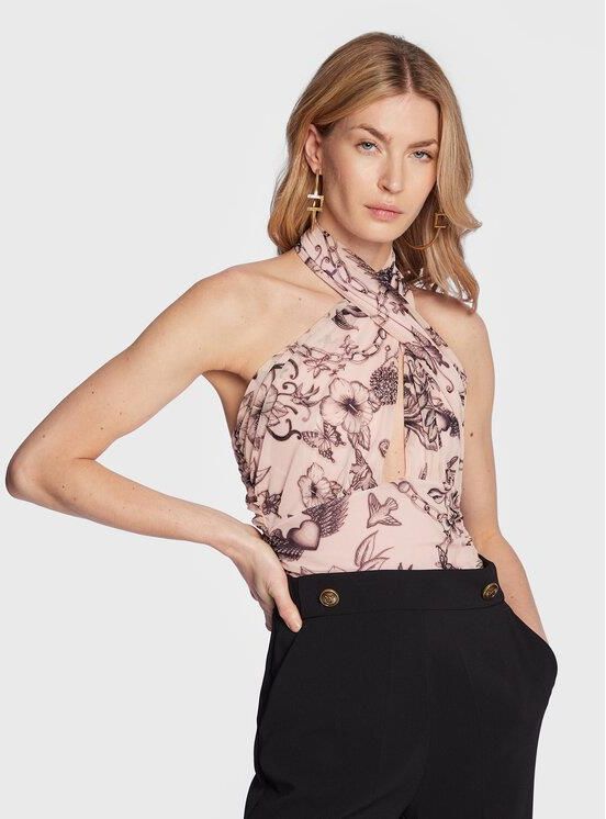 Pinko - Pull à col bateau avec bretelles bijoux