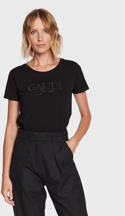 Gaudi Jeans T Shirt 311BD64053 Czarny Regular Fit Ceny i opinie Ceneo.pl