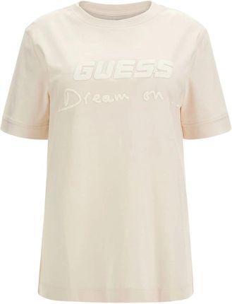 Damska Koszulka z krótkim rękawem Guess Dalya T-Shirt V3Gi05I3Z14-G6K5 – Beżowy
