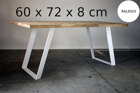 NOGI NÓŻKI METALOWE STOŁOWE BIAŁE SZER.60 CM STÓŁ LOFT